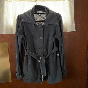 Self Esteem gray coat w/ belt sz L